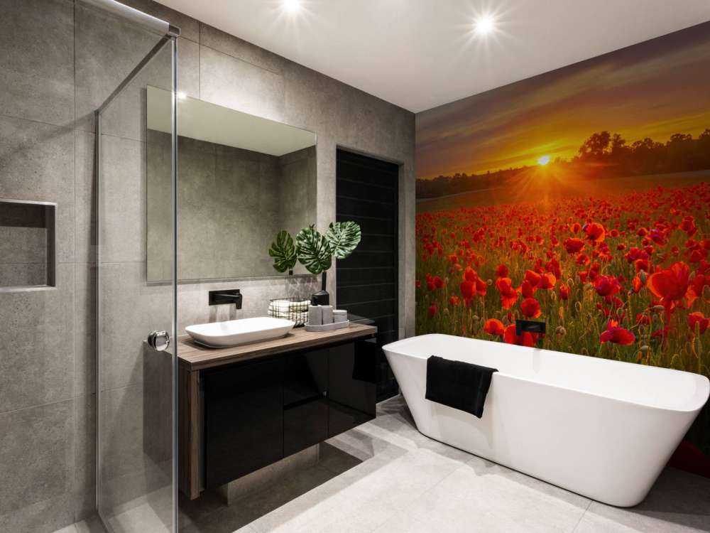 Campo di papaveri in fiore