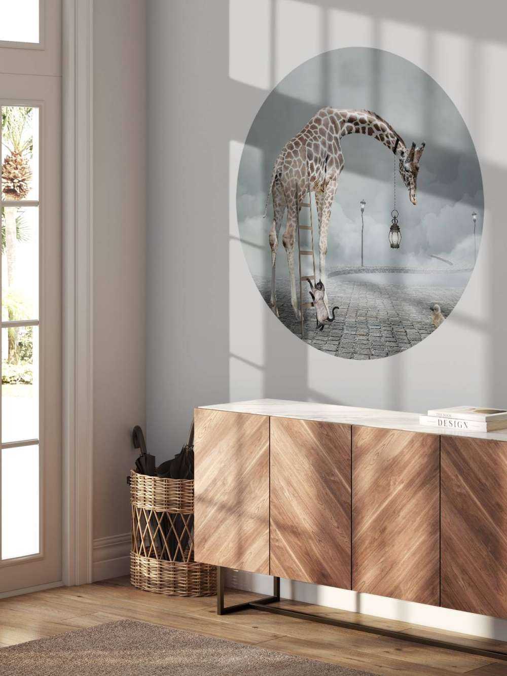 Paesaggio fantastico con animali