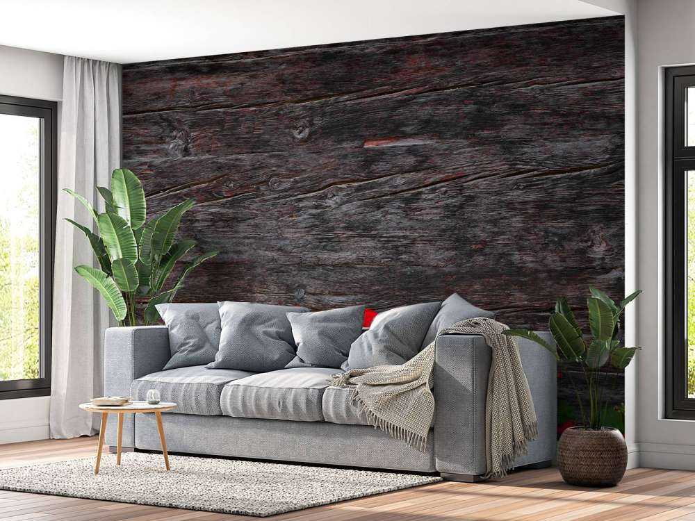 Legno invecchiato con fiori