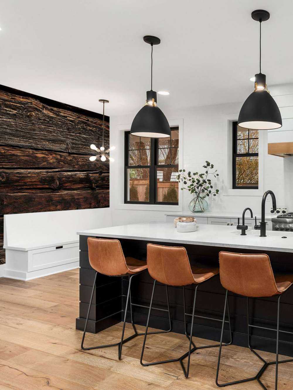 Vecchio legno scuro orizzontale