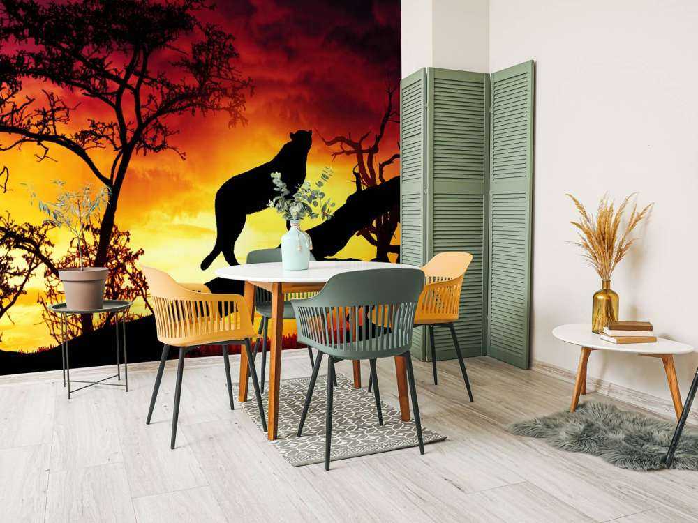 Ghepardo su un albero