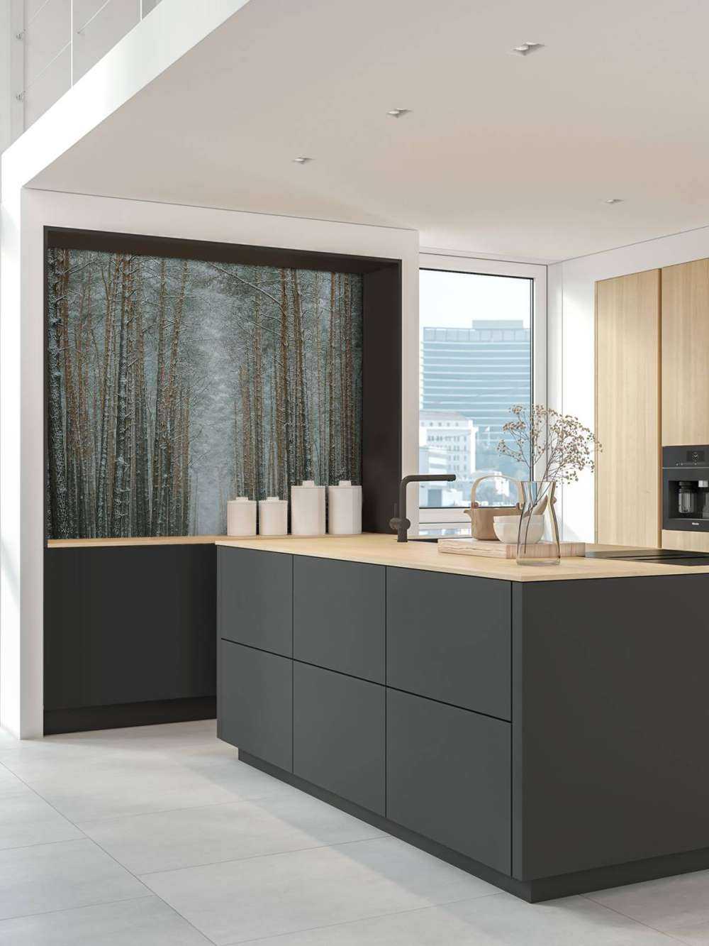 The winter forest road