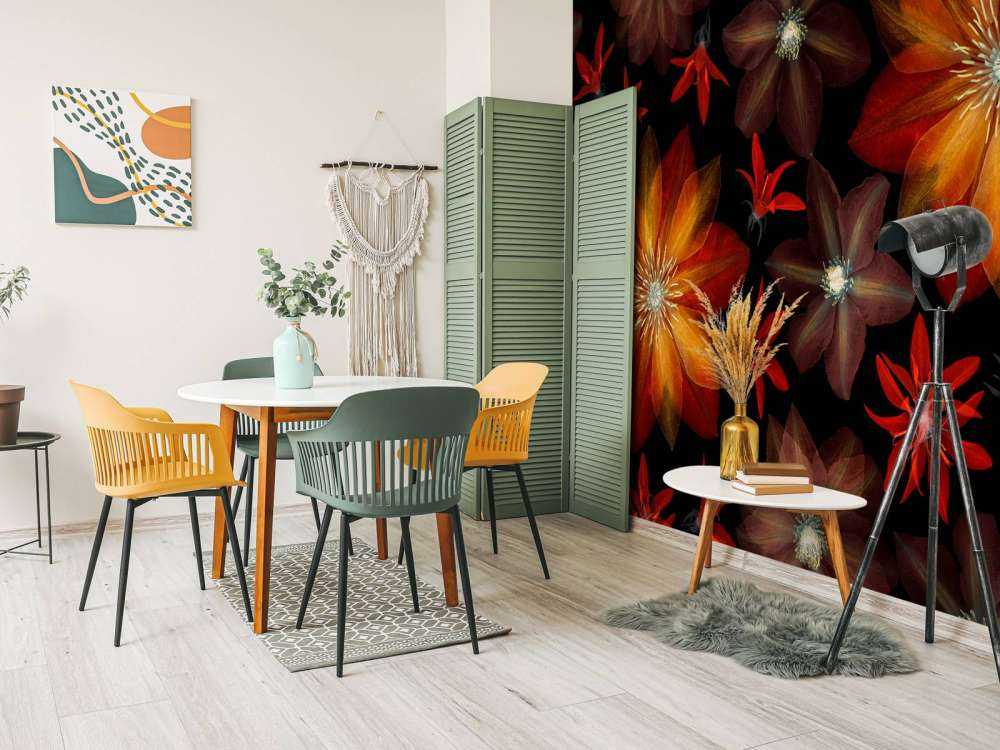 Fiori di clematide rossi