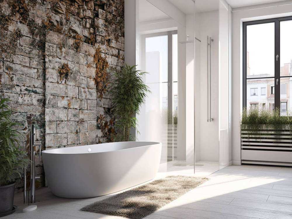 Parete vegetata in autunno