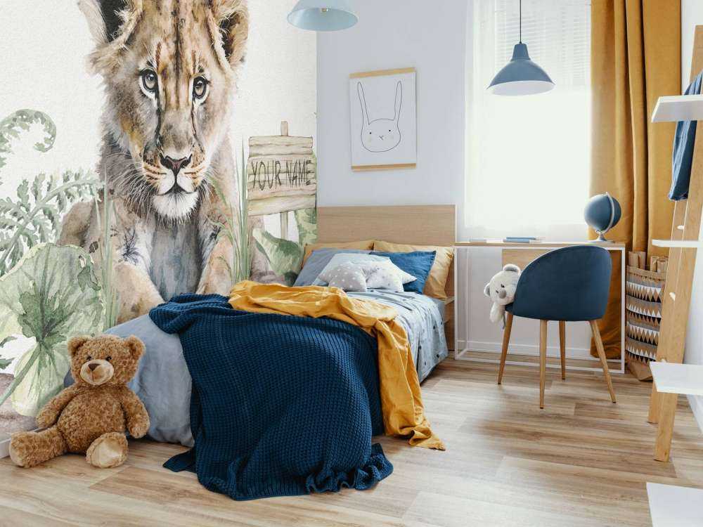 Giovane leone nella giungla