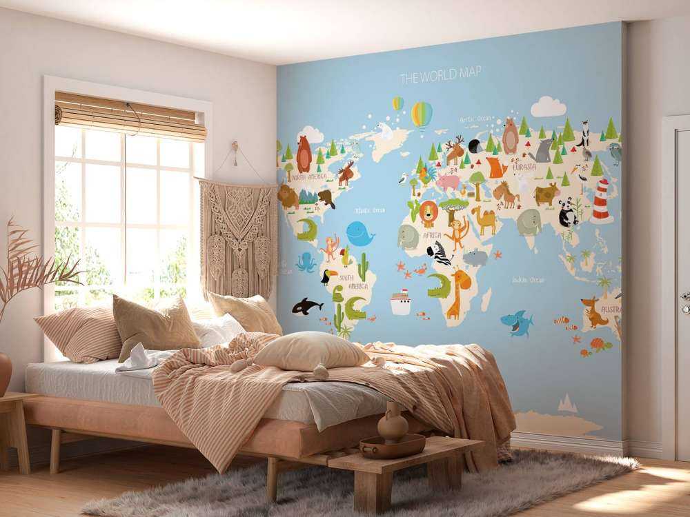 Mappa del mondo animali