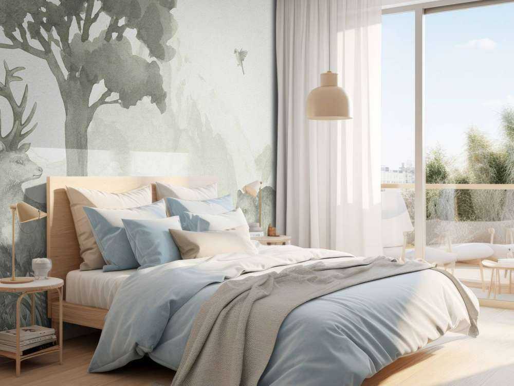 Animali della foresta in verde