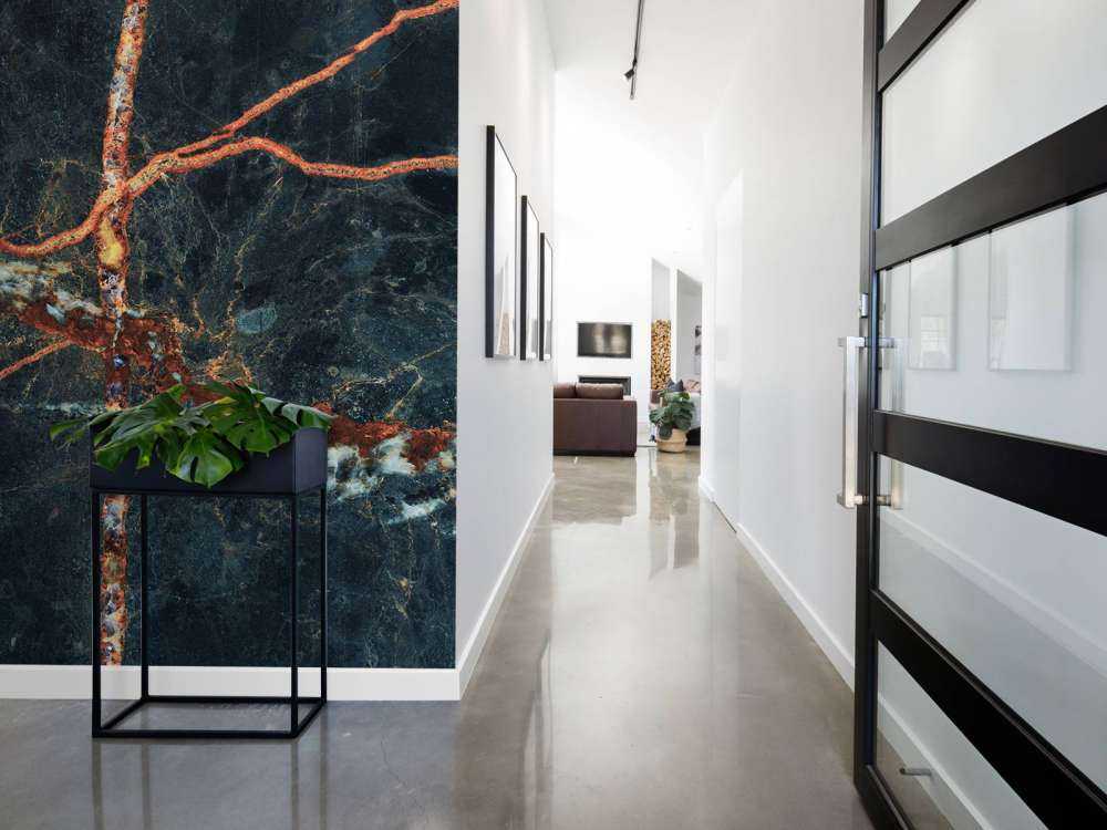 Marmo blu con colore rame