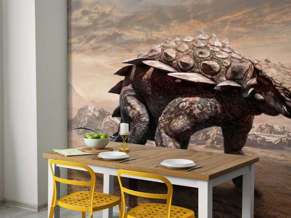 Dinosauro in una zona deserta