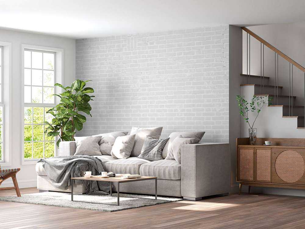 Muro di mattoni bianchi