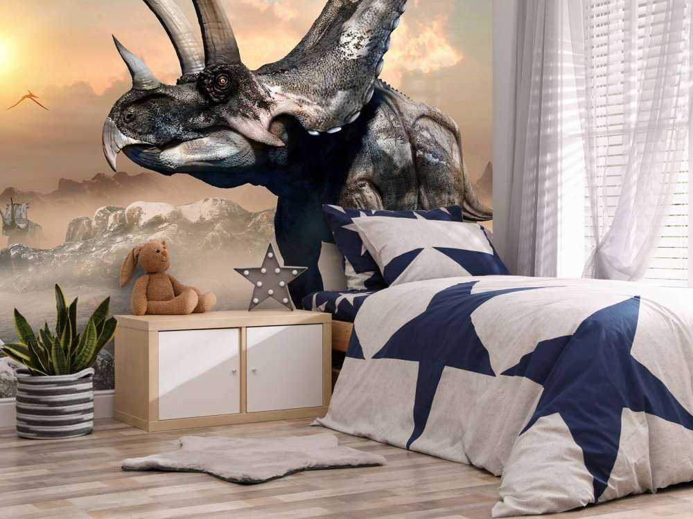 Dinosauri nella nebbia del mattino