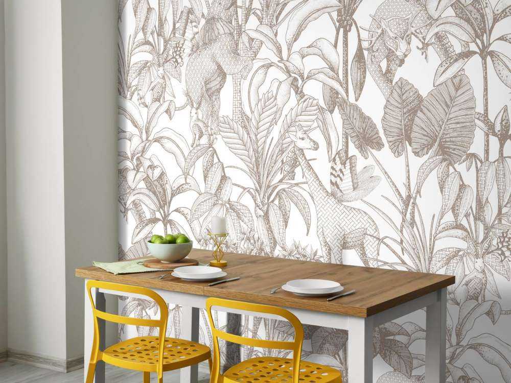 Animali tra le palme taupe