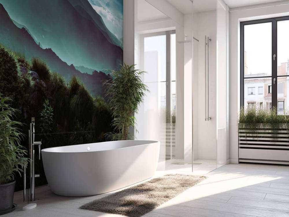 Giungla con montagne