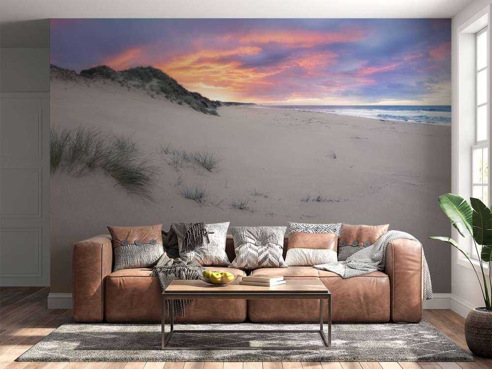 Alba sulle dune di sabbia