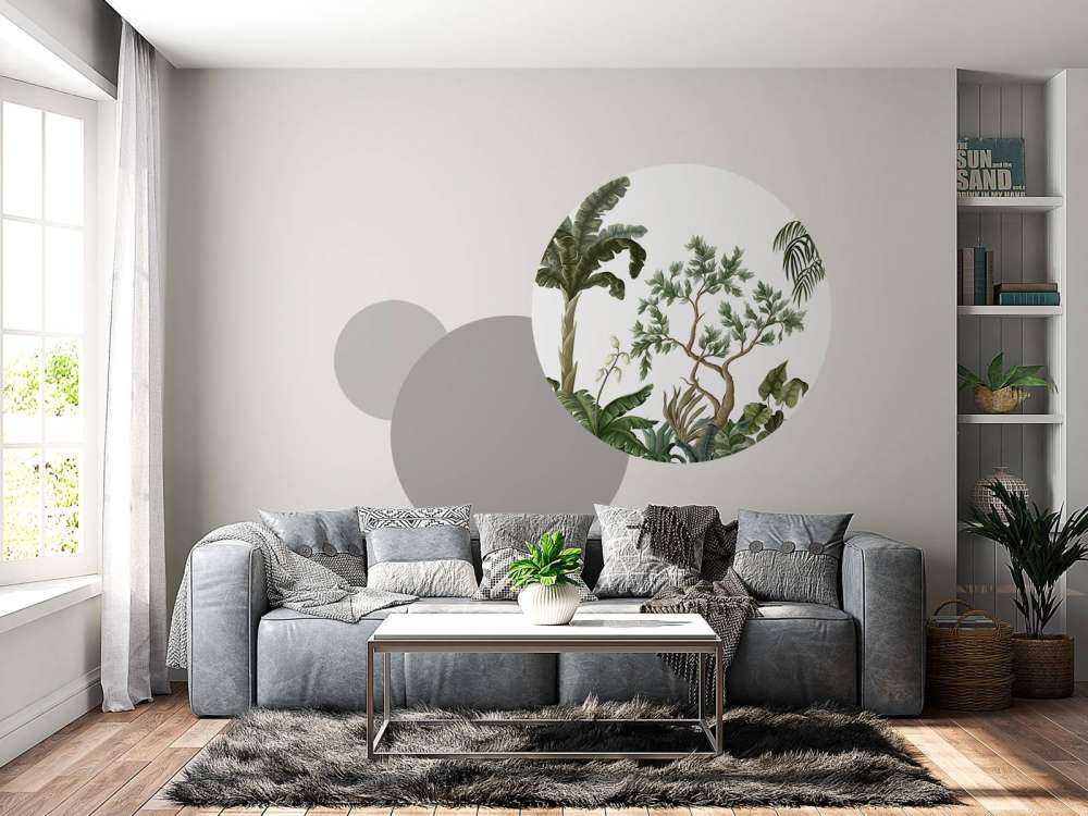 Paesaggio della giungla con palme