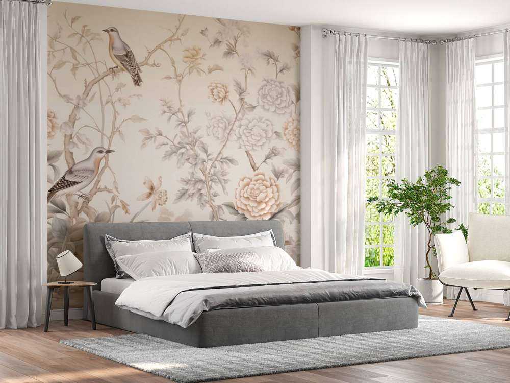 Paesaggio floreale disegnato