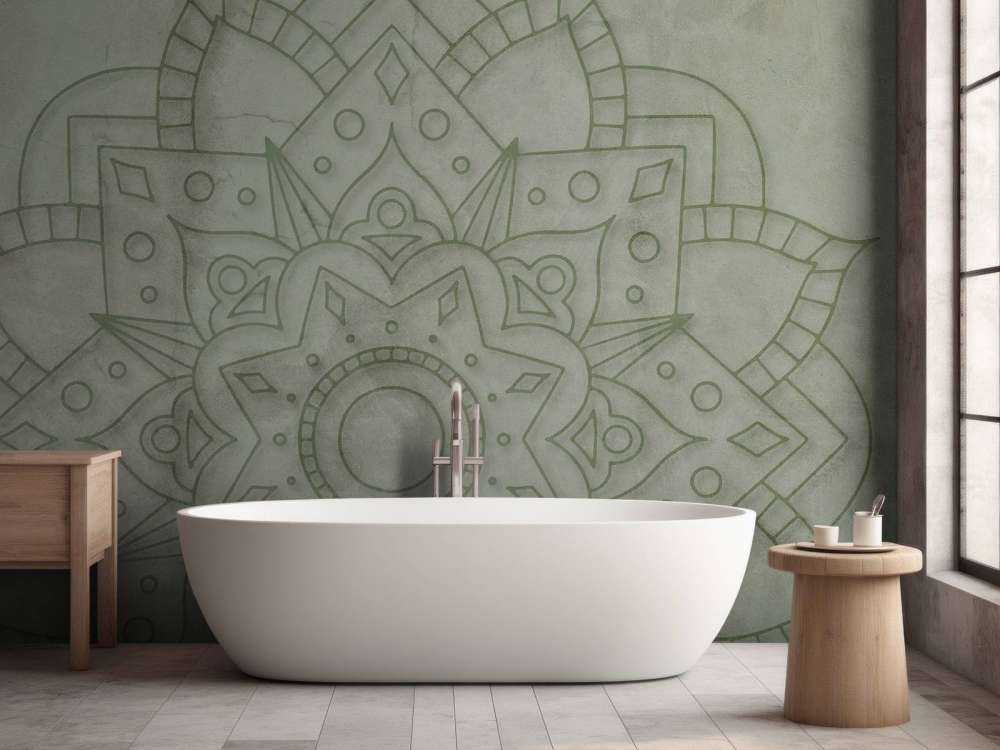 Weathered Mandala verde