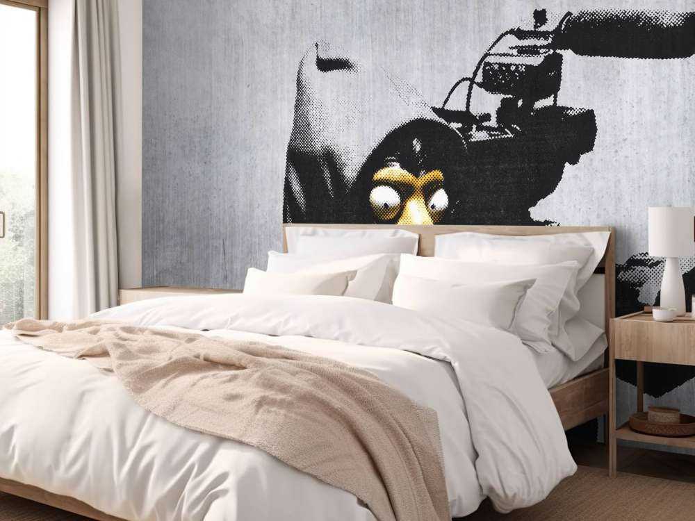 Banksy - ETTGS monkey, grey concrete