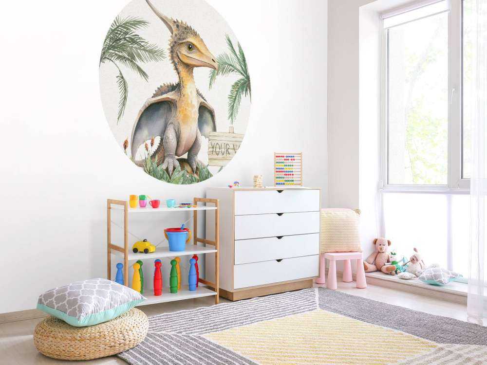 Baby pteranodon nella giungla