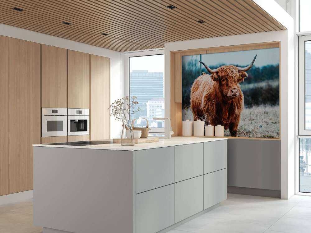 Highlander scozzese nella foresta