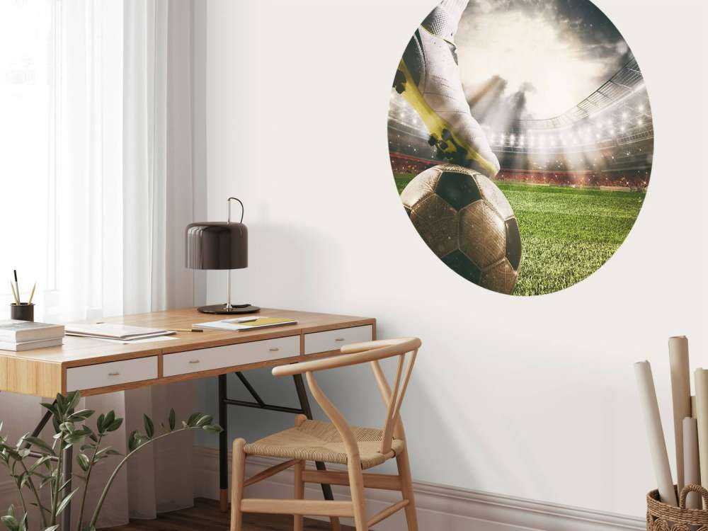 Voetballer in stadion