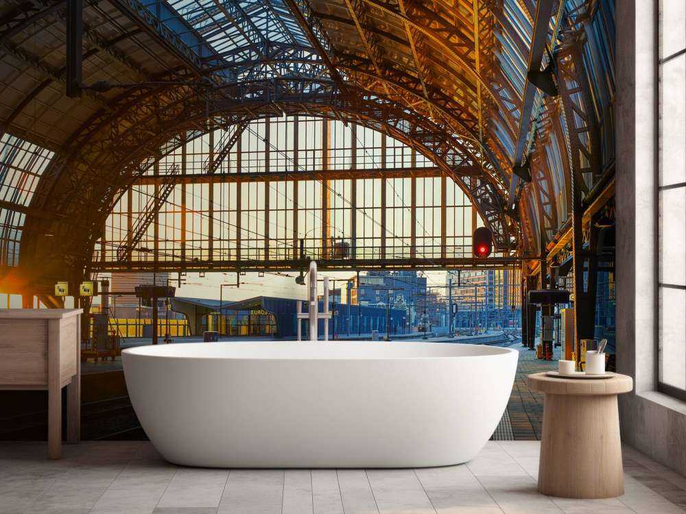 L'alba alla stazione