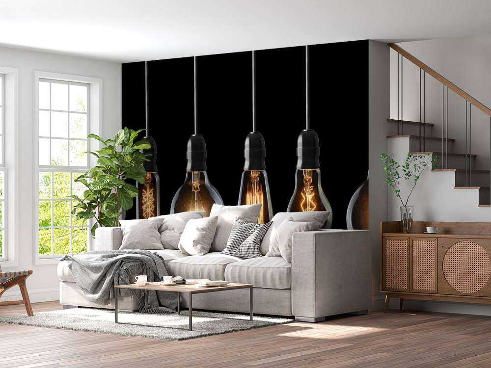 Lampade su sfondo nero