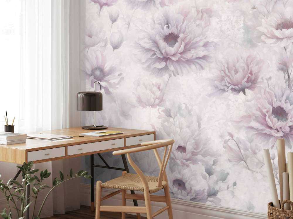 Carta da parati romantica rosa