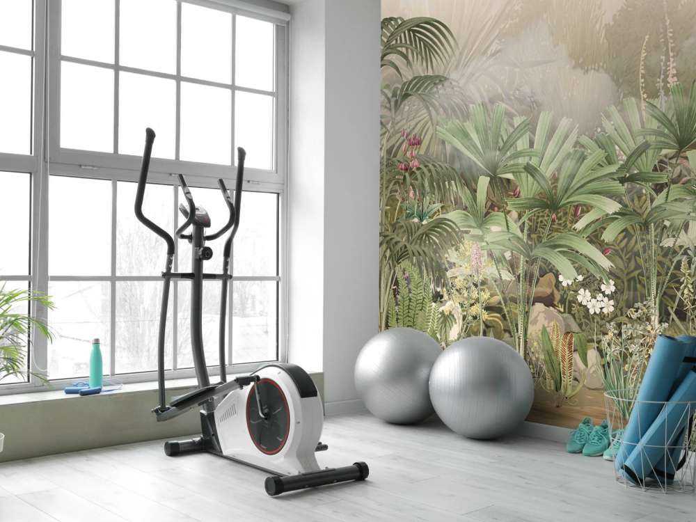 Mattina nel Giardino Tropicale Verde