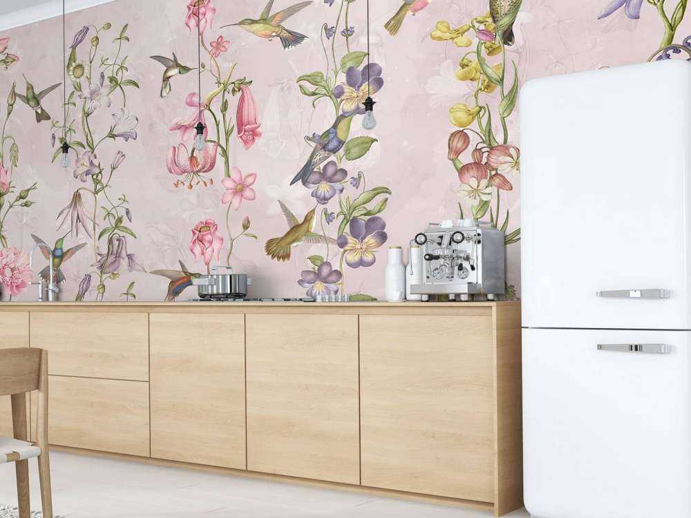 Fiori di prato e giardino rosa