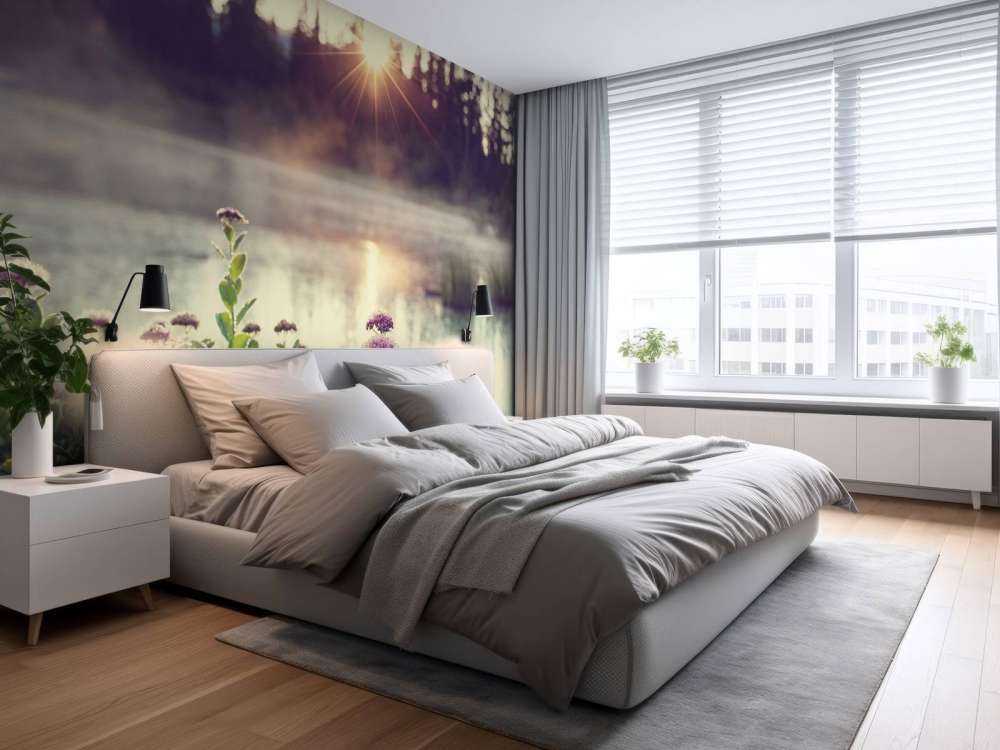 Lago di evaporazione con fiori