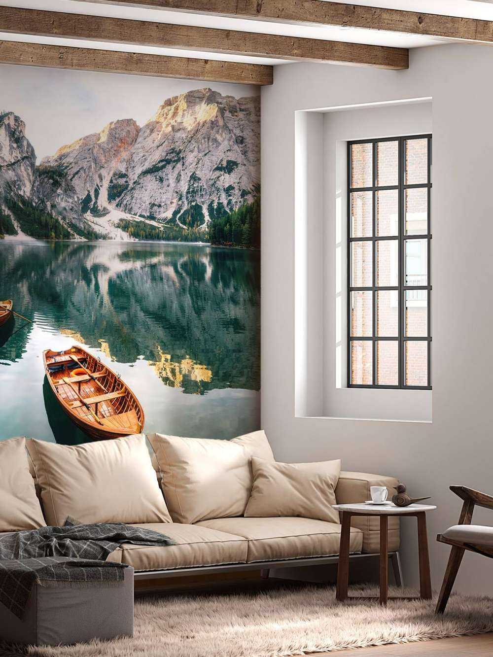 Barche nel lago italiano