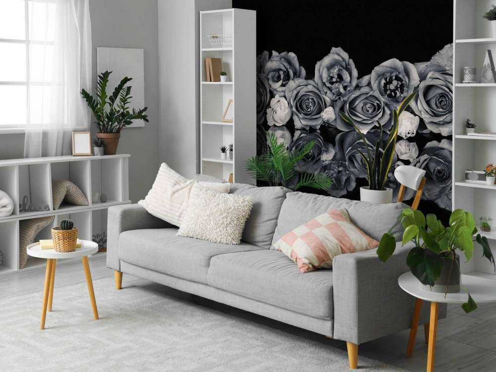 Bouquet di rose in bianco e nero