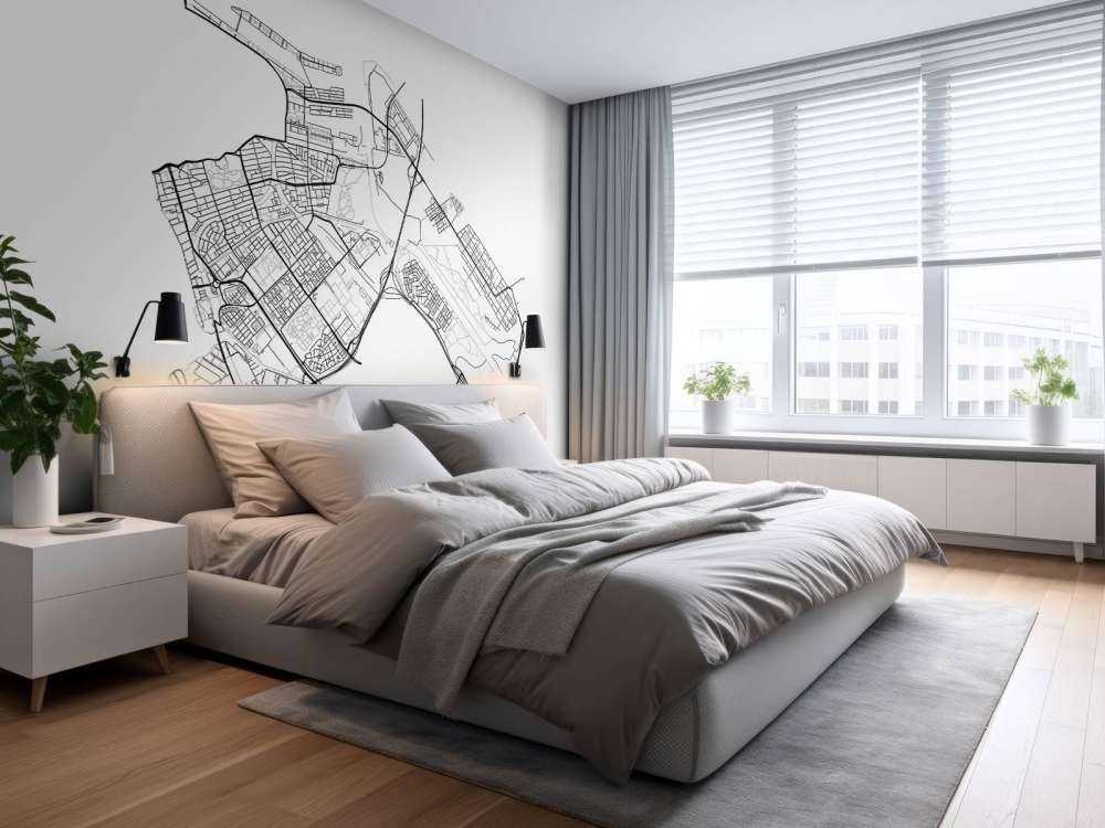 Mappa Amsterdam est, bianco