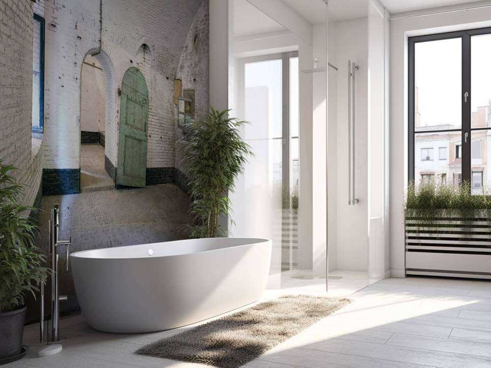 Porta verde in un vecchio edificio