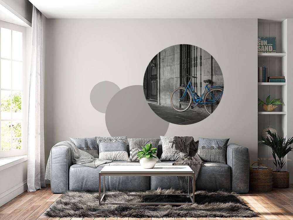 Vecchia bicicletta blu