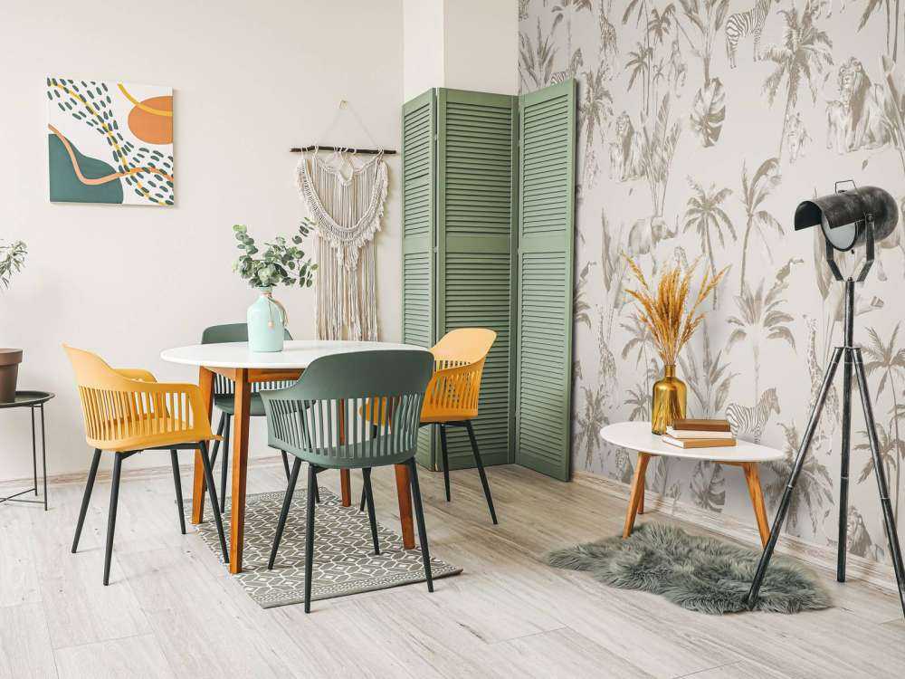 Motivo giungla animale grigio