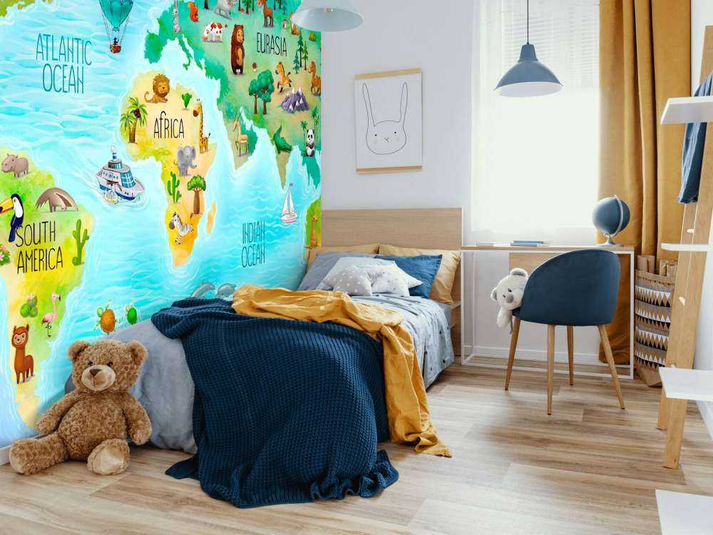 Mappa mondo per bambini
