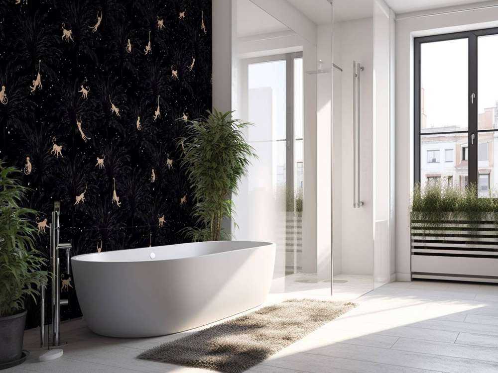 Scimmie tropicali - nero