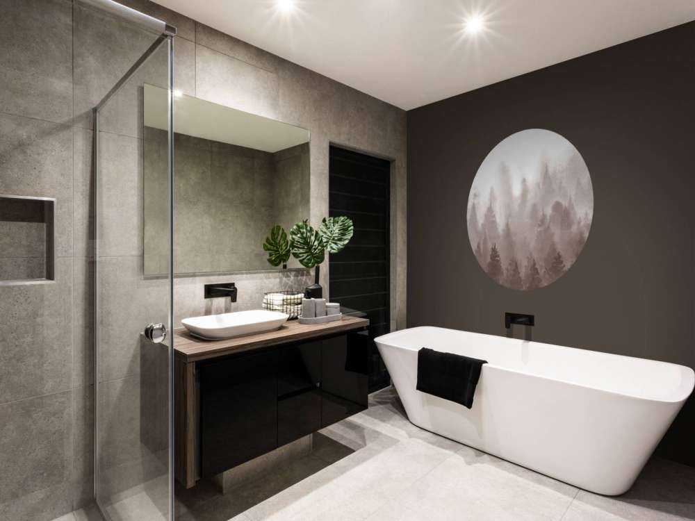 Foresta realizzata con acquerello