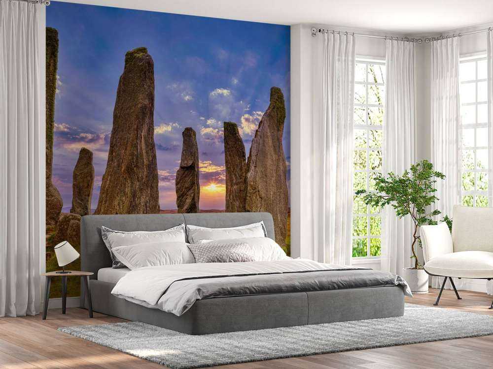 Pietre erette al tramonto