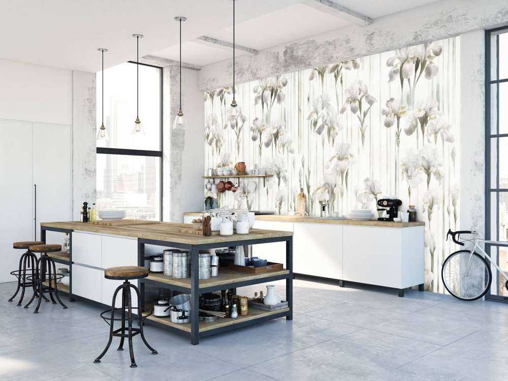 Iris e Strisce Beige Senza Giunzioni