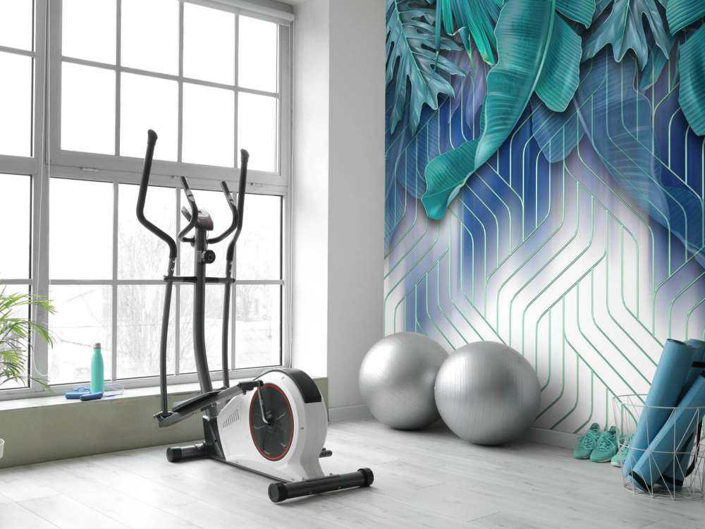 Hojas verdes y líneas verdes gráficas