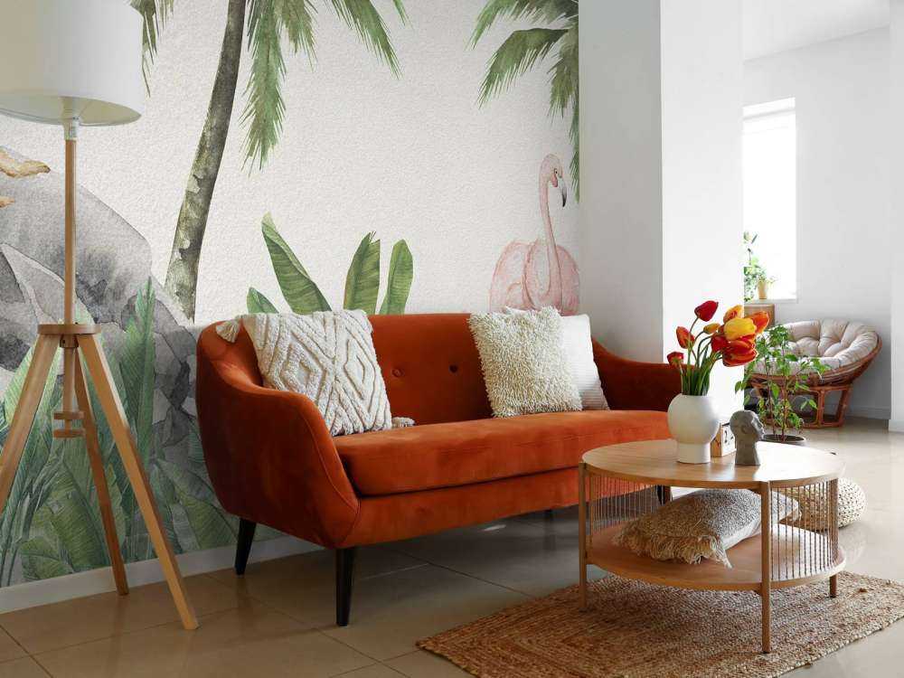 Fenicotteri e scimmie