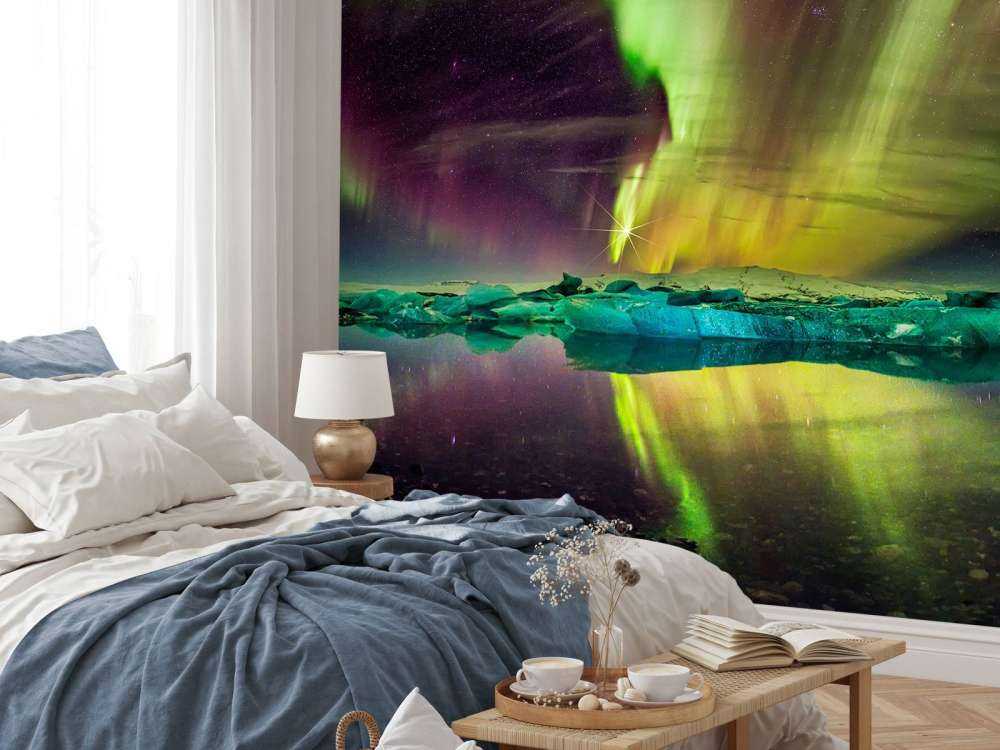 Aurora boreale a Jökulsárlón