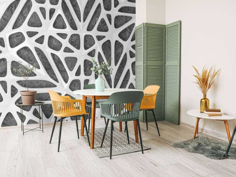 Modello bianco su cemento