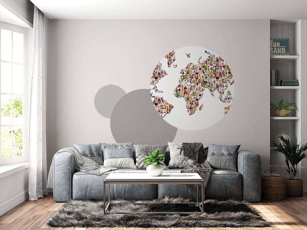 Mappa del mondo formata da foto