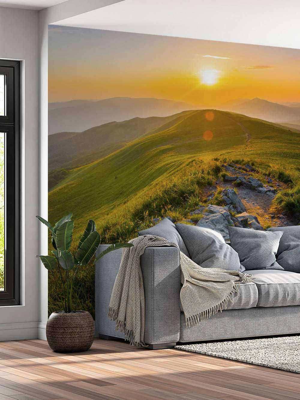 Tramonto in un paesaggio montano