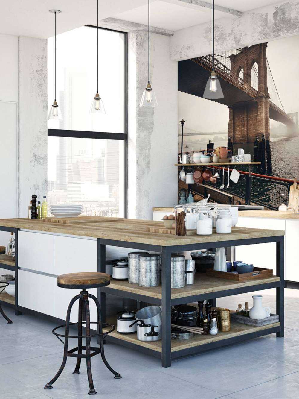 Ponte attraverso la nebbia