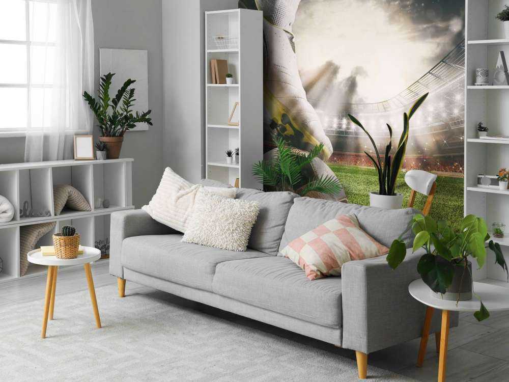 Voetballer in stadion